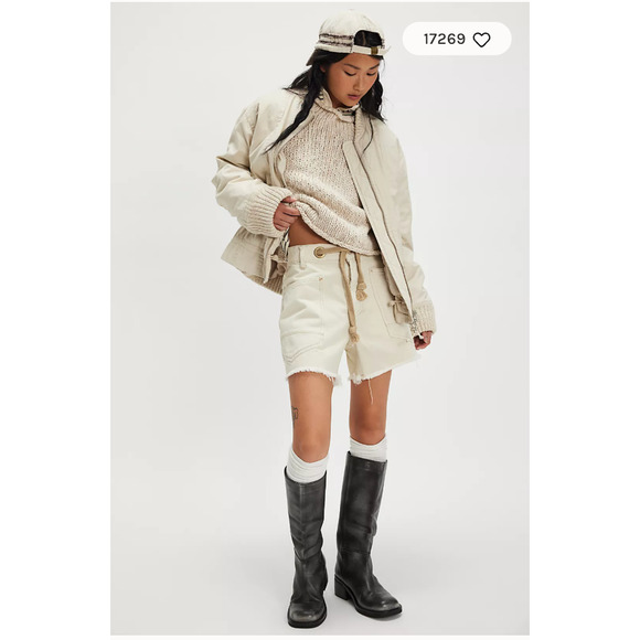 Free People We The Free Moxie Barrel Shorts 25 NEW - Picture 1 of 4